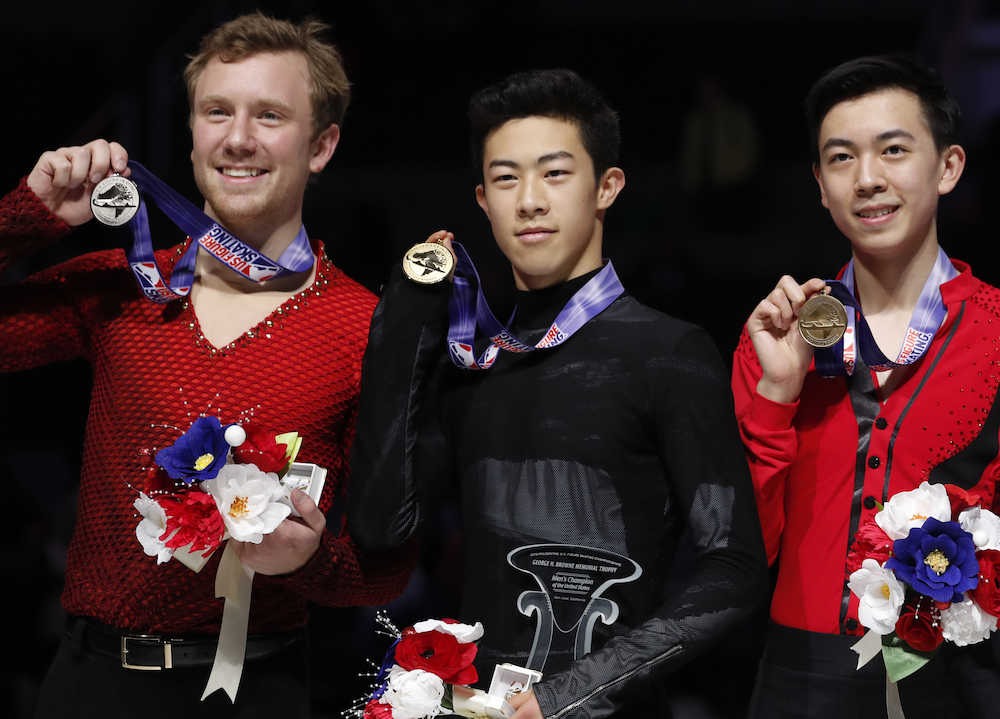 チェンら３人が初の五輪代表　フィギュア男子米国代表