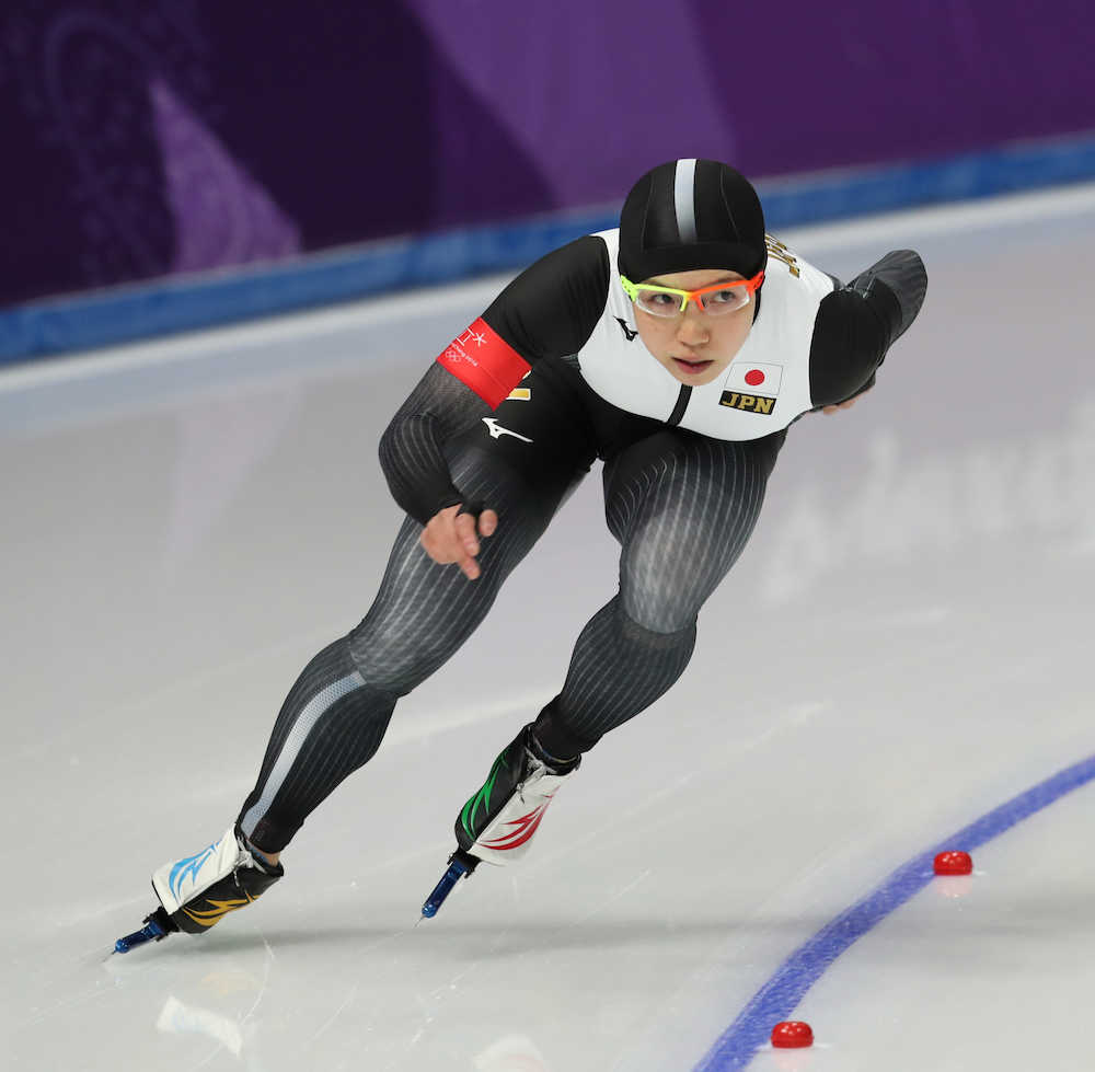 女子１０００メートルで銀メダルを獲得した小平奈緒
