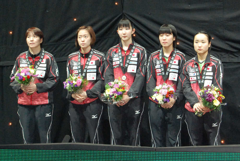 日本、男女とも中国に０―３で初Ｖならず　卓球Ｗ杯団体戦決勝