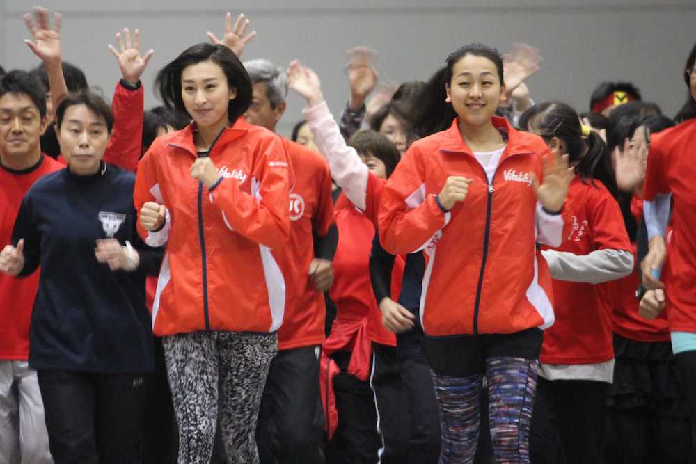 真央さん姉妹　走ってアピール、北九州で「パトラン」イベント
