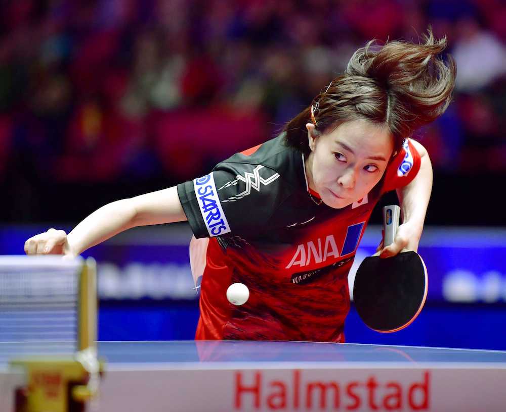 日本女子が白星発進、ウクライナに快勝　世界卓球団体戦が開幕