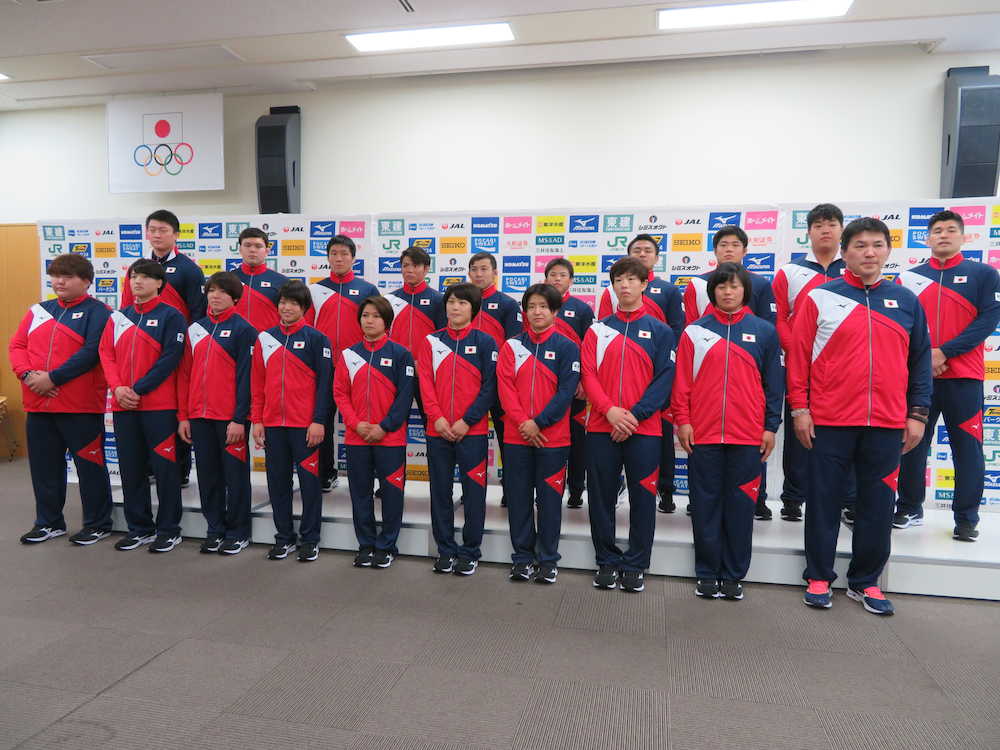 柔道世界選手権に向けて会見に臨んだ日本代表メンバー