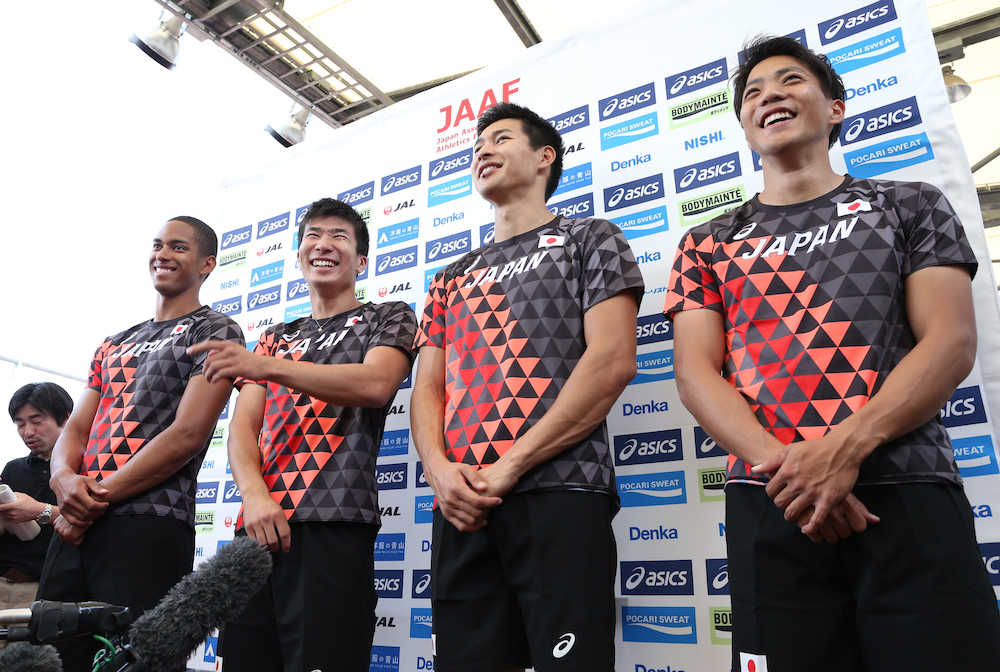 “金メダルプロジェクトチーム”リレー男子日本代表が合同合宿　桐生、山県らバトンパス練習