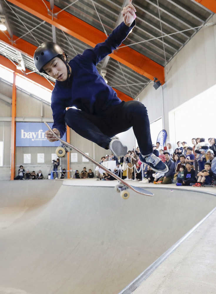 スケートボード日本選手権パーク男子　６位だった平野海祝