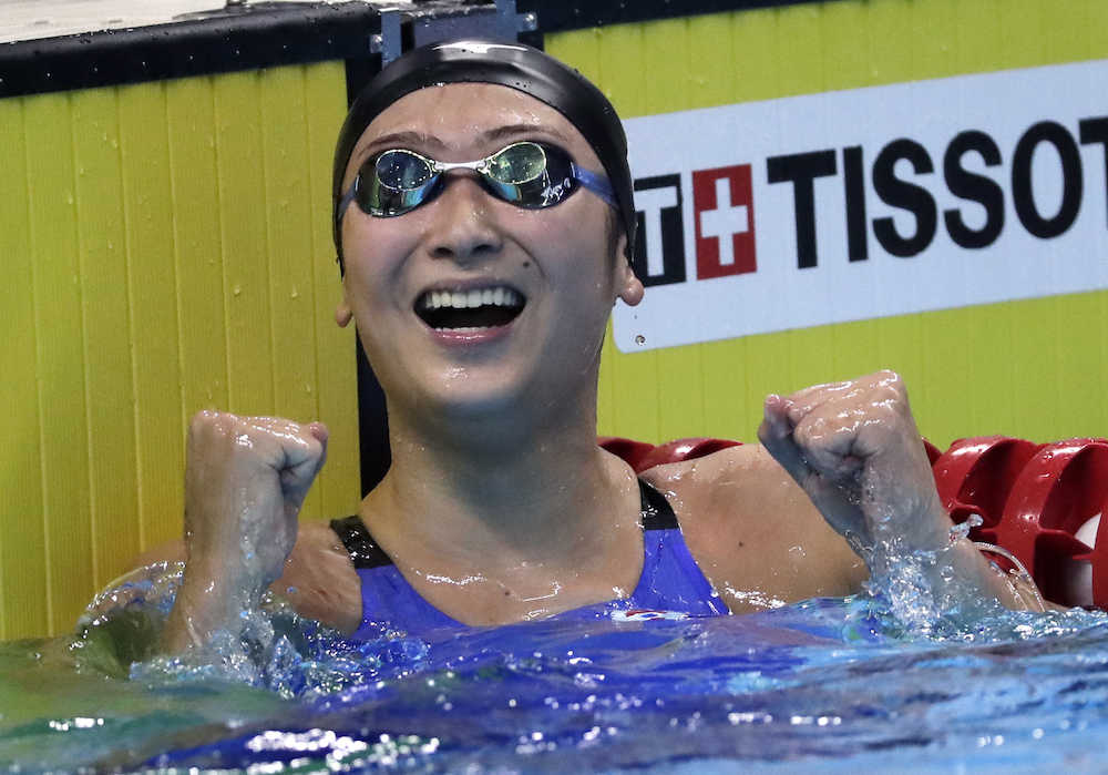 池江璃花子　競泳日本勢最多の６冠！５０Ｍ自由形でも大会記録「最後の力を出し切れました」