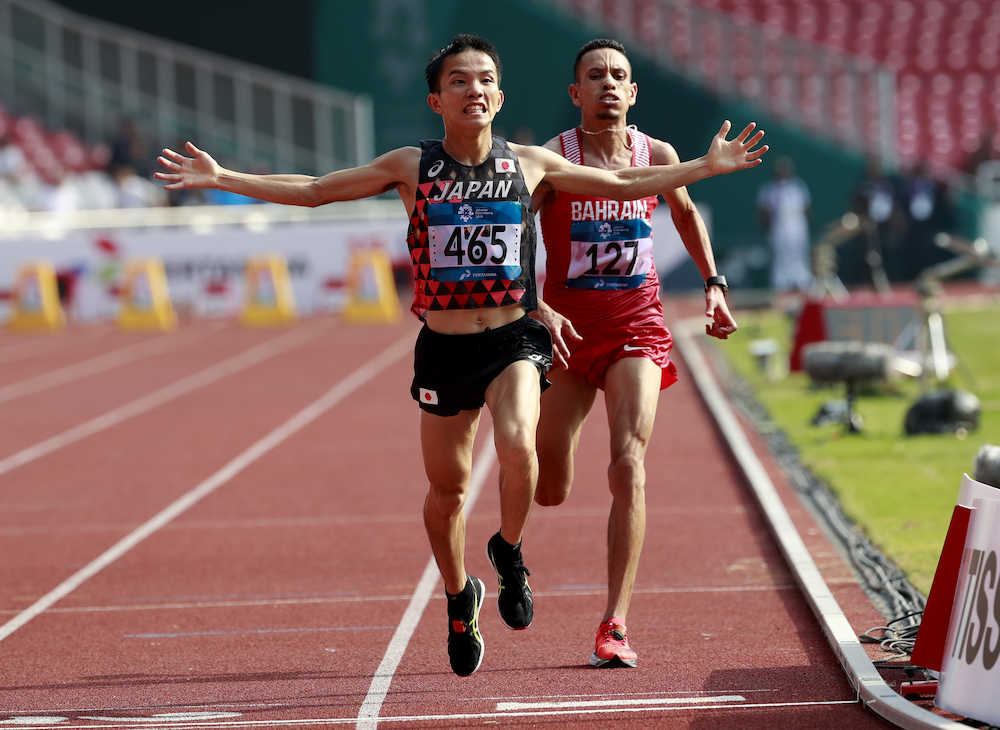 アジア大会男子マラソンで井上大仁が優勝　日本勢では３２年ぶりの金メダル