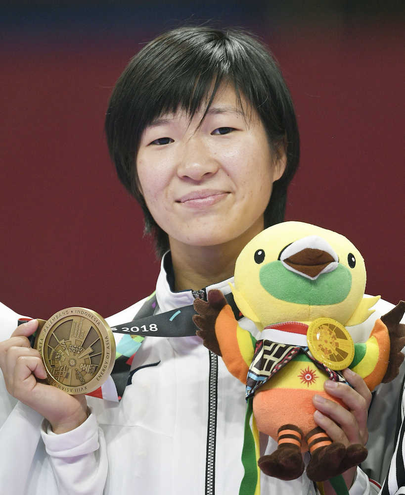 女子組手５０キロ級で銅メダルを獲得した宮原美穂