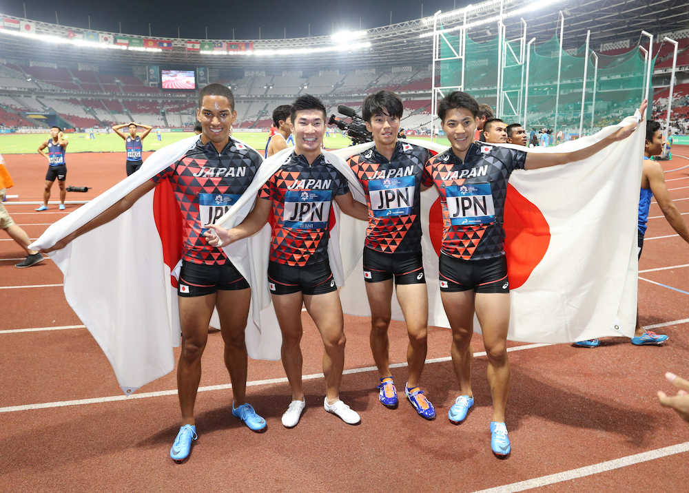 日本、400リレーで20年ぶりアジア王者！山県「東京五輪は世界の頂点に」