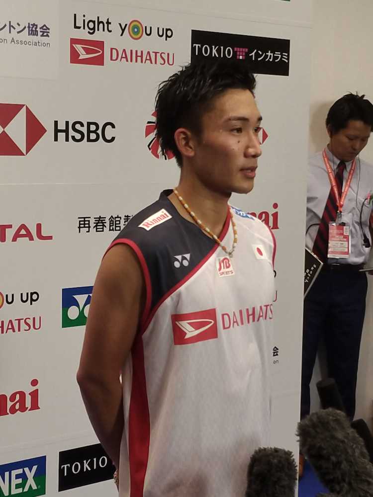 桃田賢斗、世界１位下して初Ｖ王手　決勝で「成長した姿を見せたい」