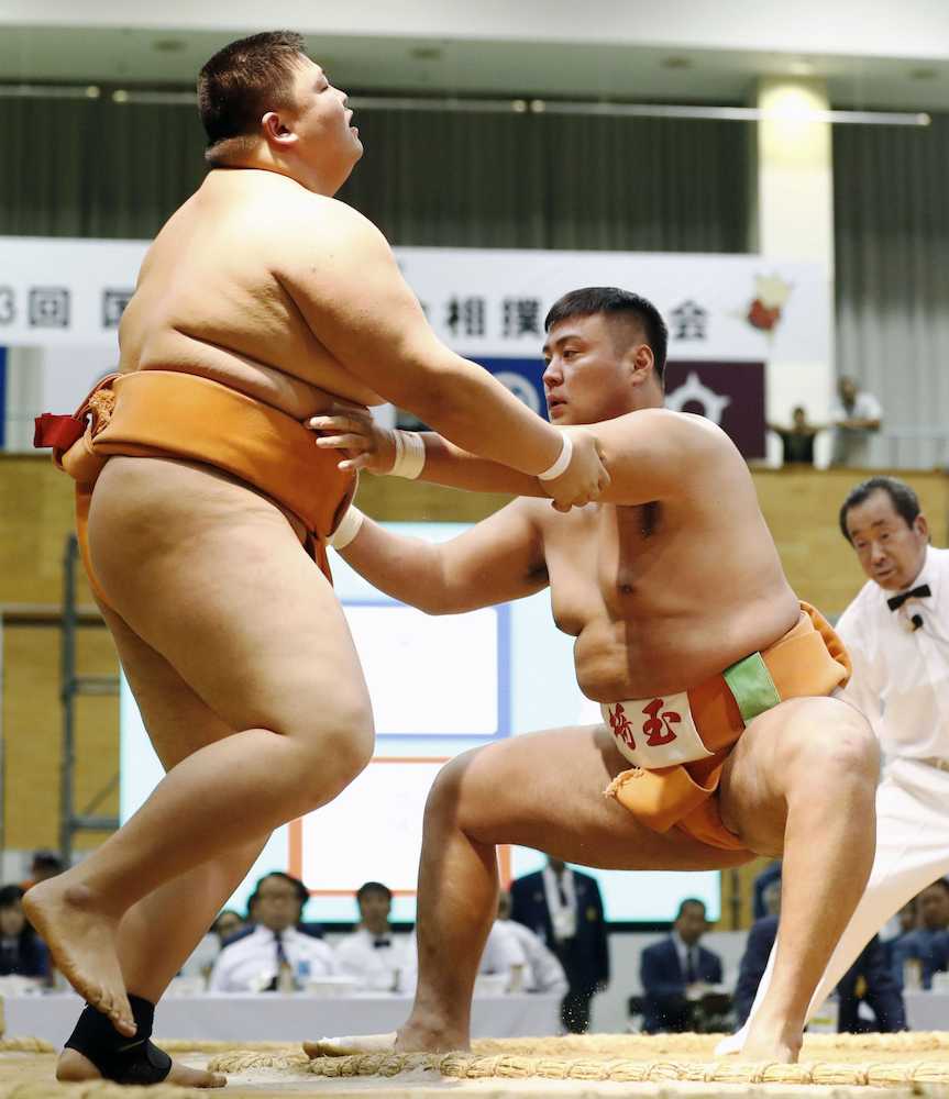 相撲のインターハイ覇者、埼玉栄・斎藤が国体でも優勝　団体との２冠に輝く