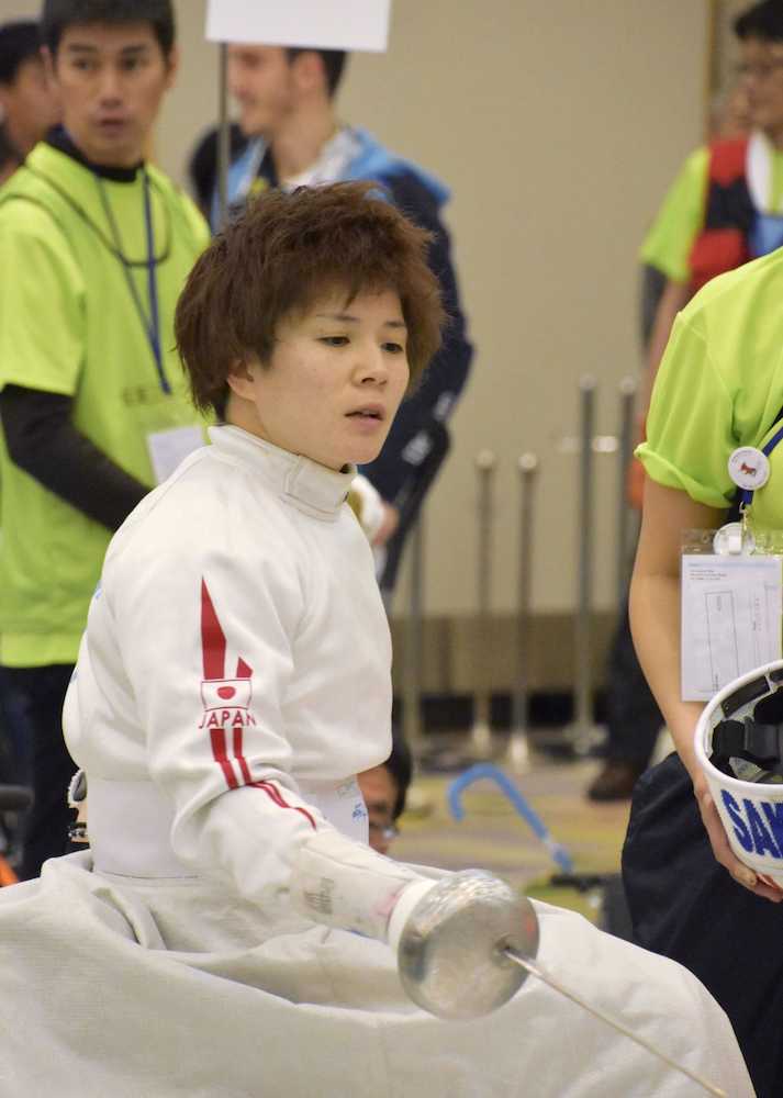 車いすフェンシングＷ杯　女子エペ障害Ｂの準々決勝で敗れた桜井