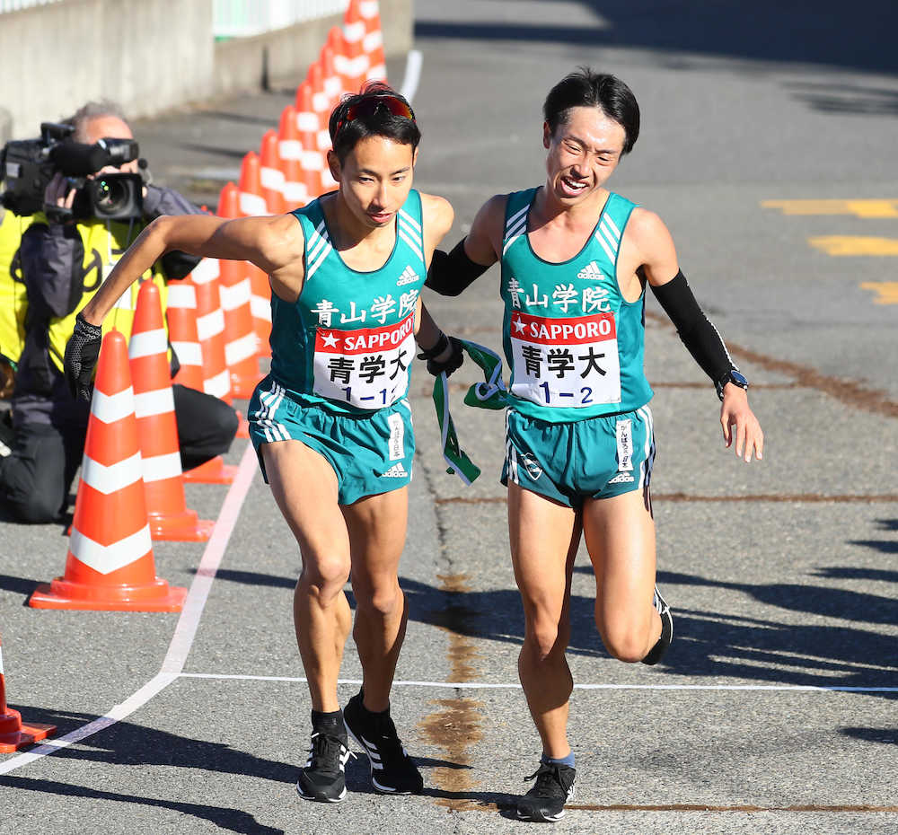 【箱根駅伝３区】青学大　ケガで２区回避の主将・森田が意地の区間新記録！７人抜きで首位に