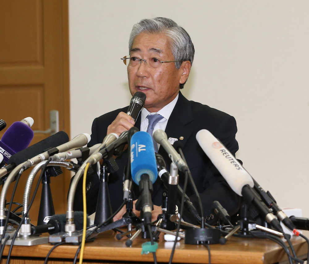 ＪＯＣ竹田会長が会見「潔白を証明するべく全力を尽くす」東京招致で贈賄疑惑