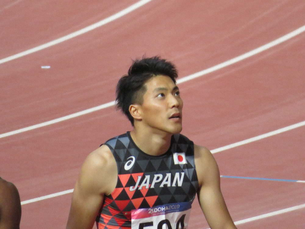 山県　決勝欠場　右太もも裏に違和感　アジア選手権男子100メート