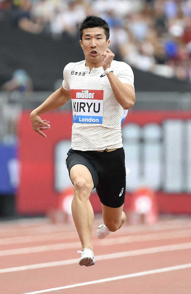 男子100メートル予選　10秒16の2組4着で決勝に進んだ桐生祥秀