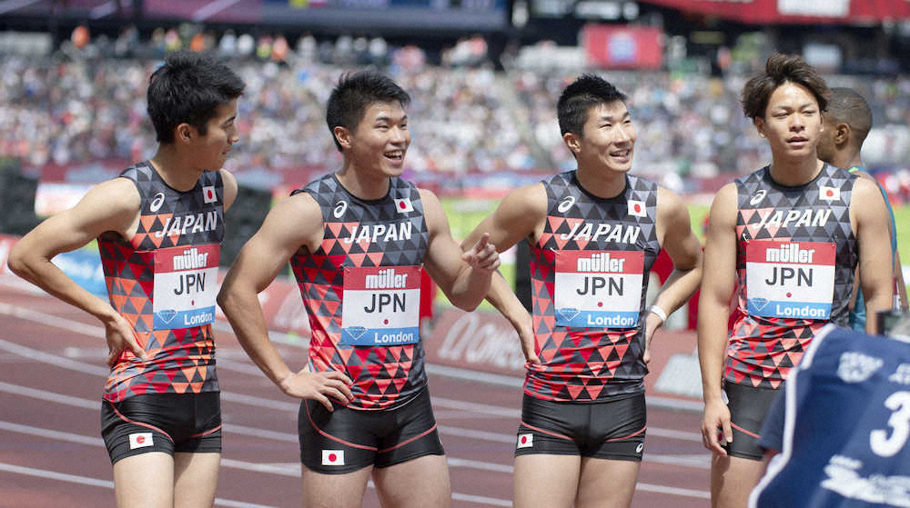 男子400メートルリレー決勝　日本が今季最高37秒78で2位「予想を上回っている　120点」