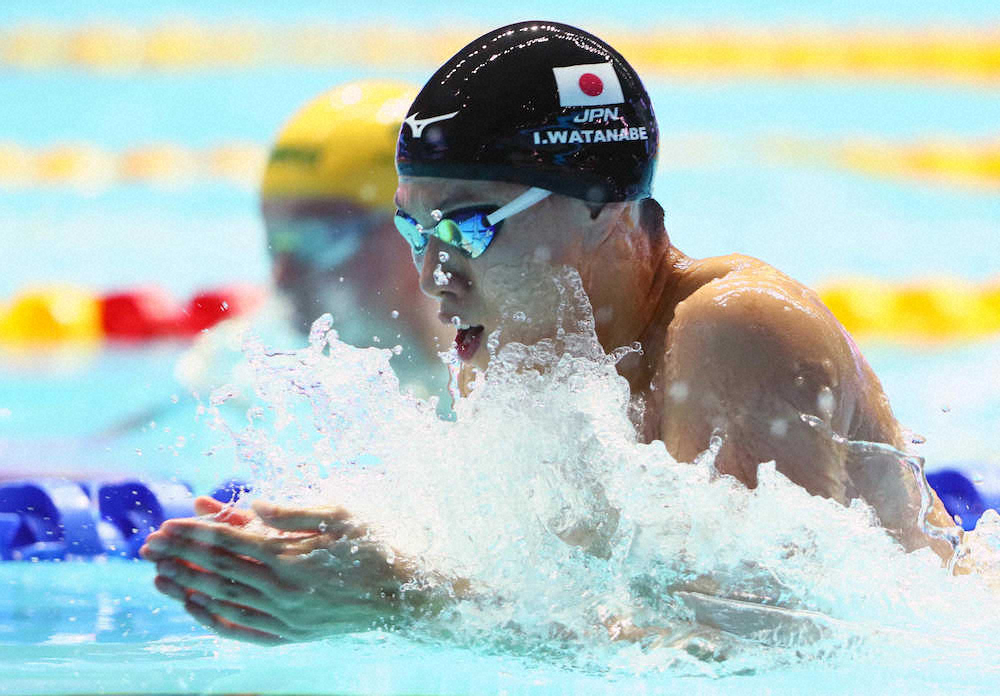 渡辺一平は銅メダル　男子200M平泳ぎで2大会連続表彰台　チュプコフが世界新で連覇