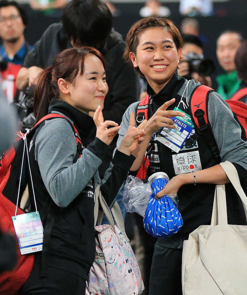 卓球日本女子　五輪形式で盤石　石川、ストレート勝ちで「いいスタート切れた」