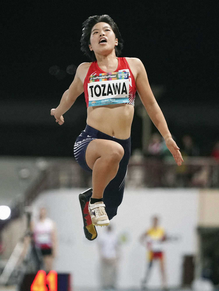 兎沢、銅メダルで東京パラ内定　女子走り幅跳び