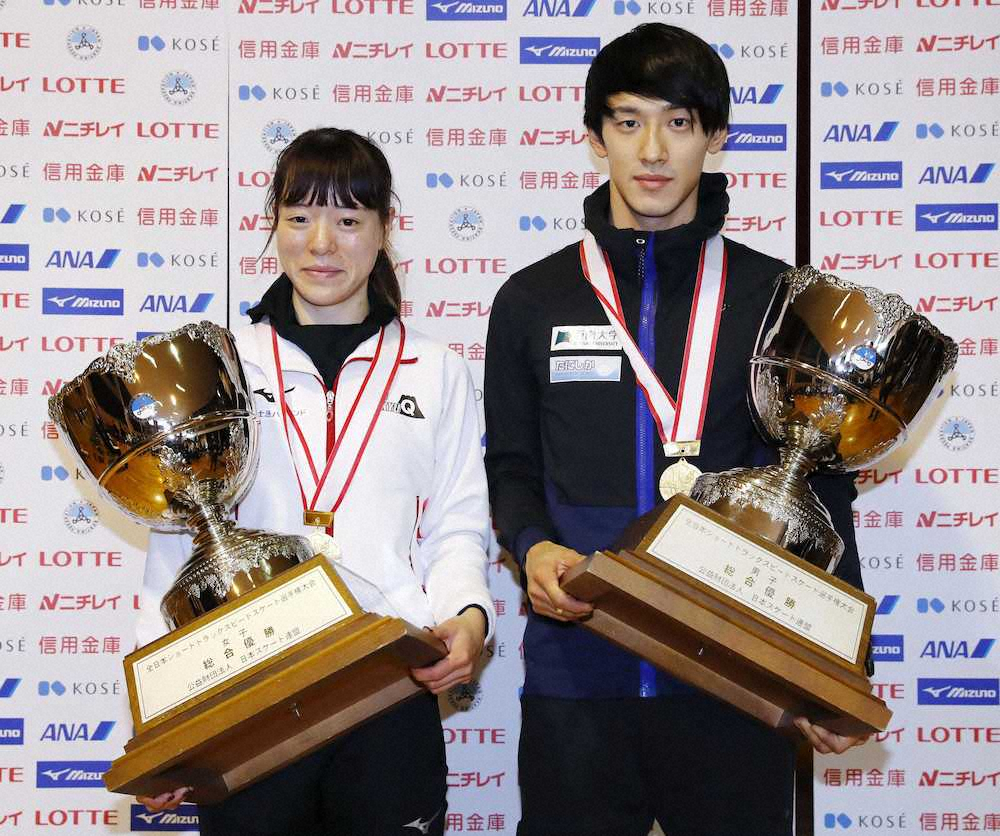 男子・渡辺が3大会ぶり2度目V　女子・菊池純は連覇　全日本ショートトラック