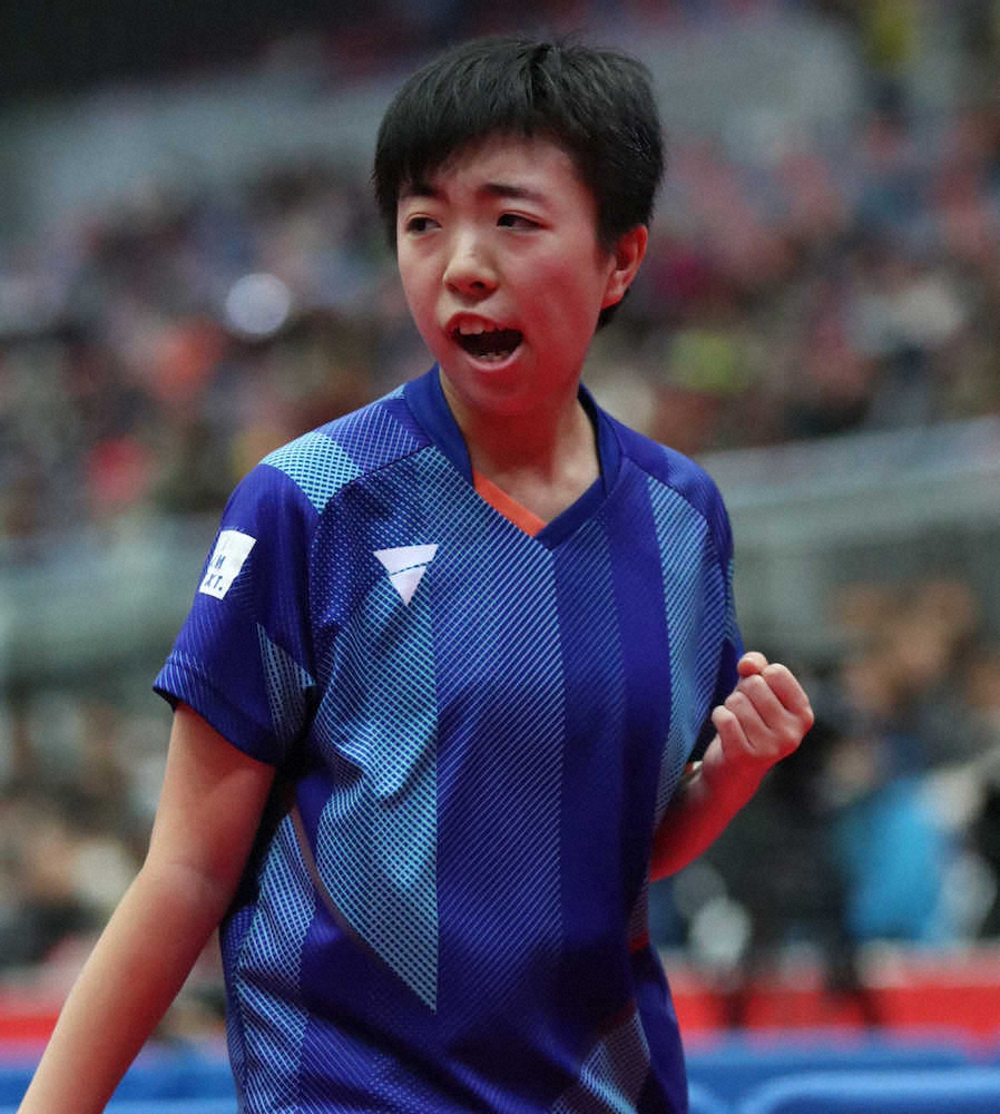 14歳の小塩、初8強入り　準々決勝で「目標だった」美誠と対戦「うれしい」