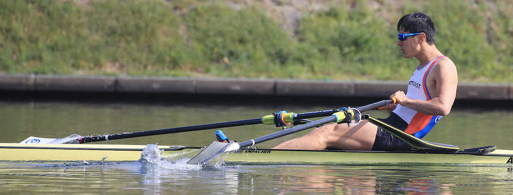 【画像・写真】ボート日本代表候補選考レースシングルスカル　男子は荒川、女子は米川が1位通過