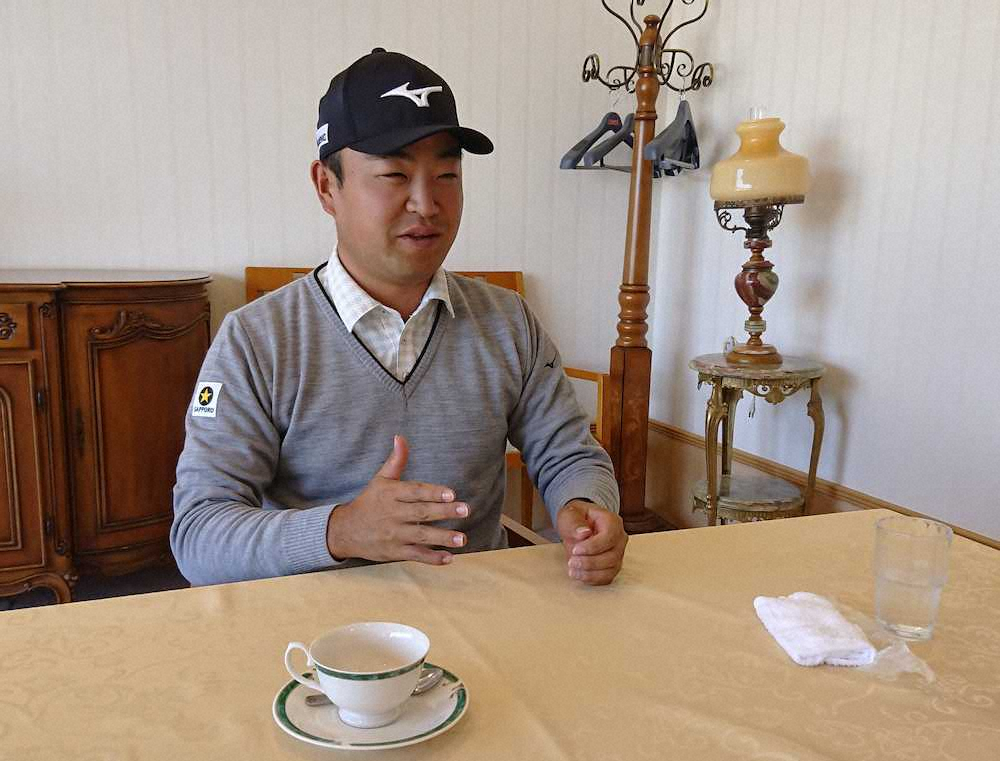 開幕を3週間後に控えた日本男子ゴルフツアーの今後について語る日本ツアー選手会の時松隆光新選手会長