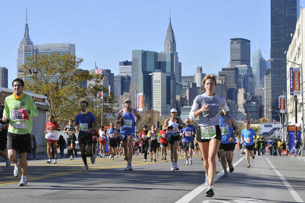 2011年のニューヨーク・シティー・マラソン（AP）