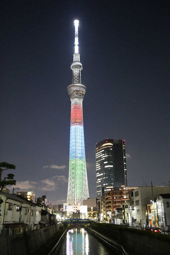 【画像・写真】東京パラ開幕1年前　都内各所がパラリンピックカラーにライトアップ