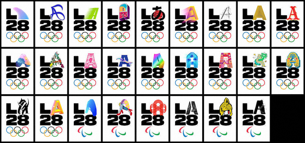 28年ロサンゼルス五輪エンブレム発表　デジタル時代に対応「初の変化するエンブレム」