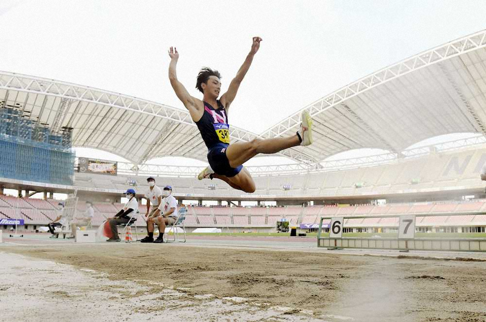 男子走り幅跳び　橋岡優輝が大会新で2年ぶりV、今季世界最高8メートル29「思い描く跳躍できた」