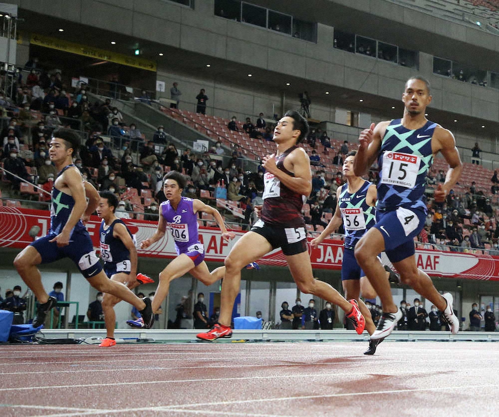 桐生、ケンブリッジに待った!　多田が全体トップで決勝進出　男子100メートルで初の日本一へ