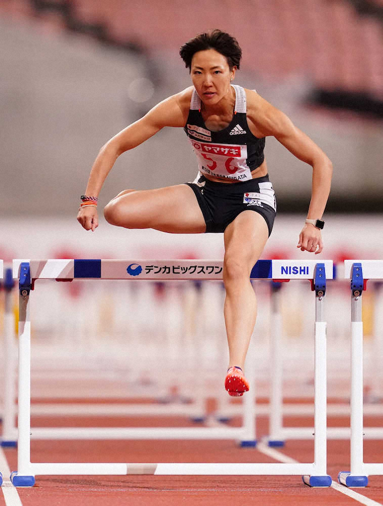 女子100メートル障害決勝はママさんハードラー寺田VS今季好調の青木