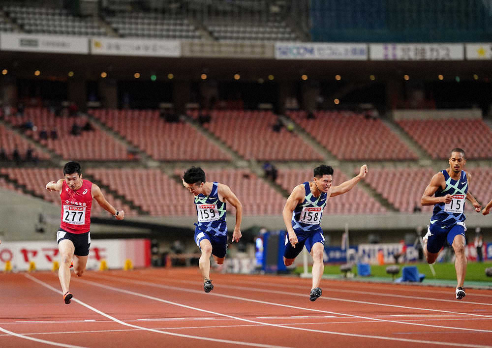 桐生祥秀、10秒27で日本選手権V　有観客開催に「こういう中で走れるのは幸せ」