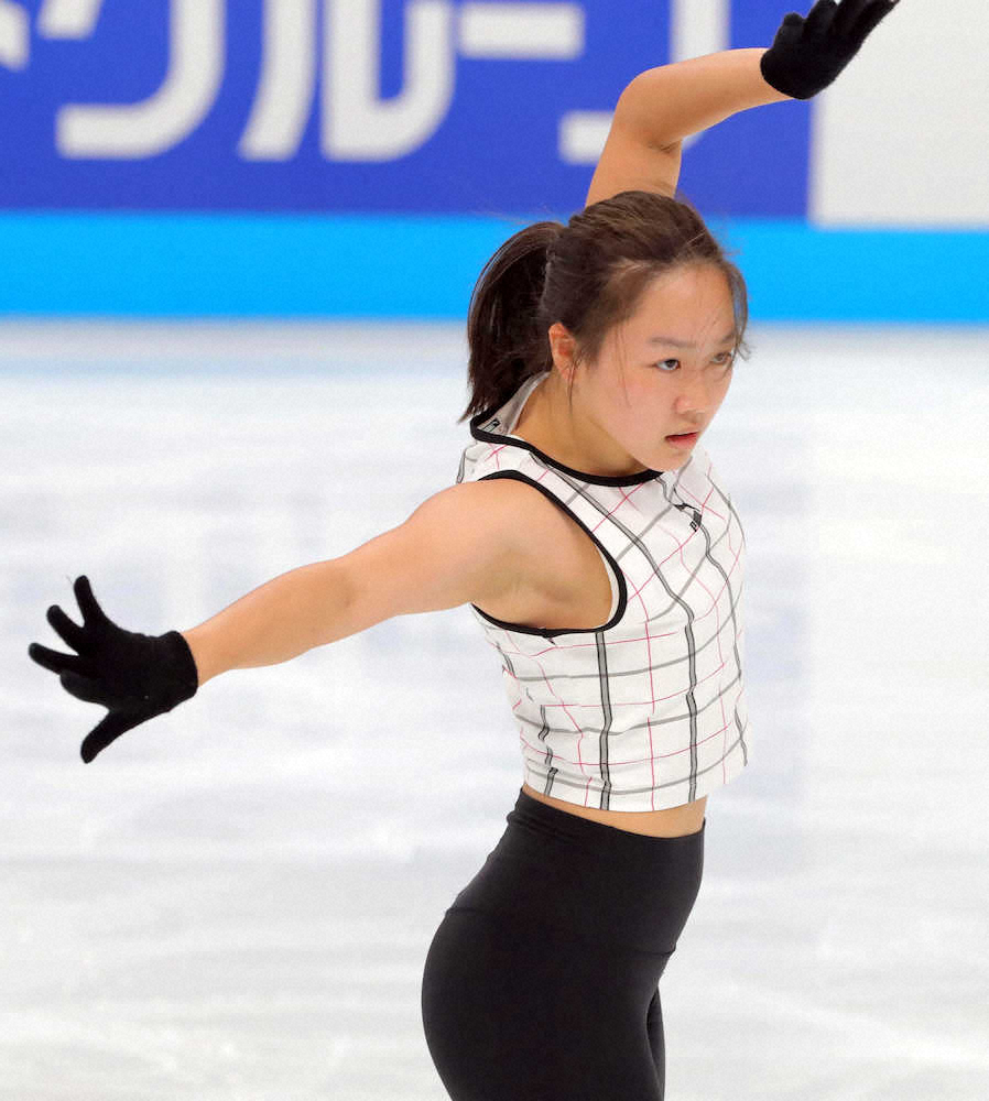 樋口新葉　3回転半は自信度80％「バシッと決められるように」　3日ジャパンOP