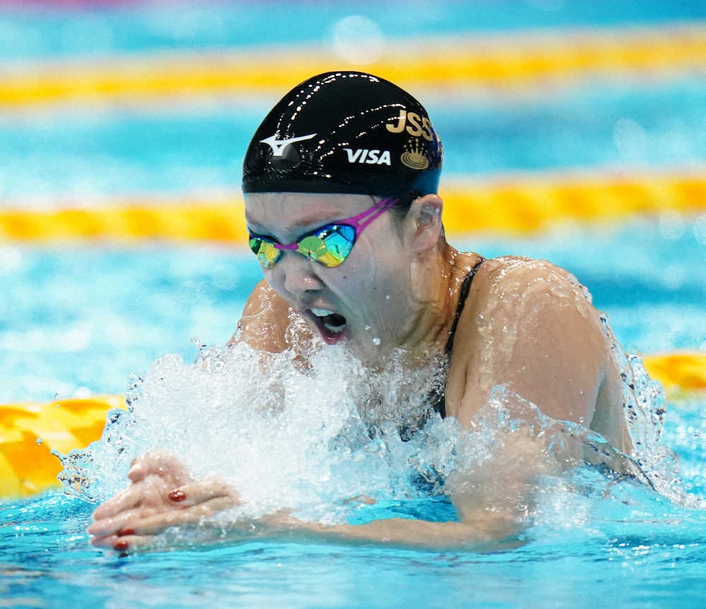 女子100メートル平泳ぎは渡部香生子が優勝「ビックリ」　競泳日本選手権
