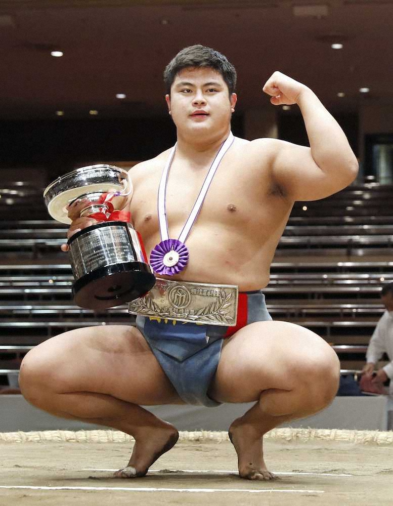日体大・花田　36年ぶり大学1年生でアマ横綱　「勝つために来て勝ちました」
