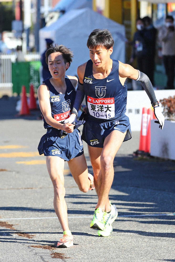 【箱根駅伝2区】東洋大のルーキー松山が区間4位の好走「楽しんで走れた」