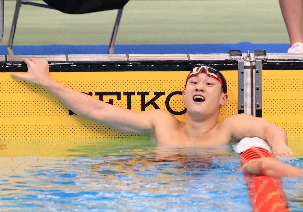 佐藤翔馬が日本記録にあと0秒11の快泳で200平優勝　「4月の選考会で世界新を」