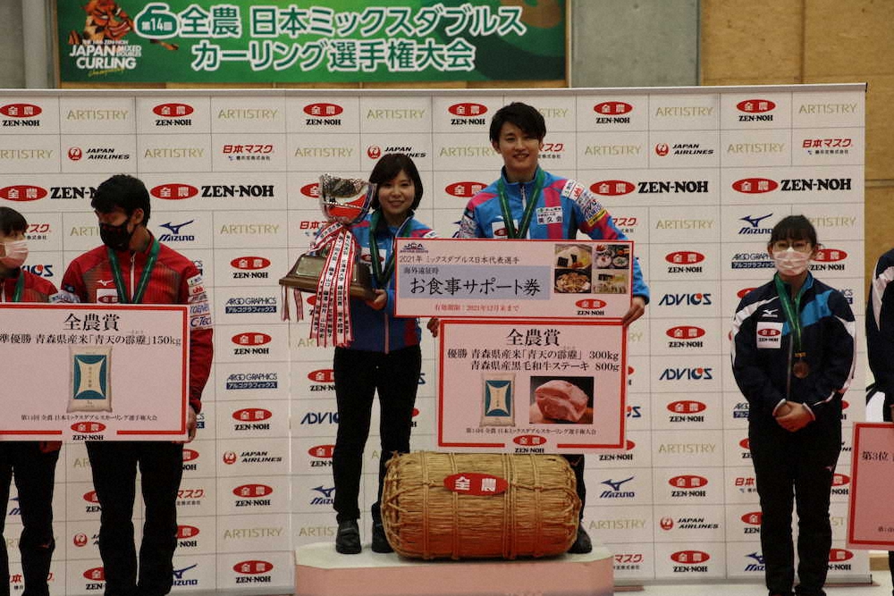 吉田・松村組が全農日本混合ダブルス選手権で優勝　全農から豪華副賞