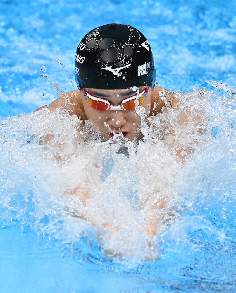＜競泳日本選手権＞男子200メートル平泳ぎ決勝に出場した佐藤翔馬