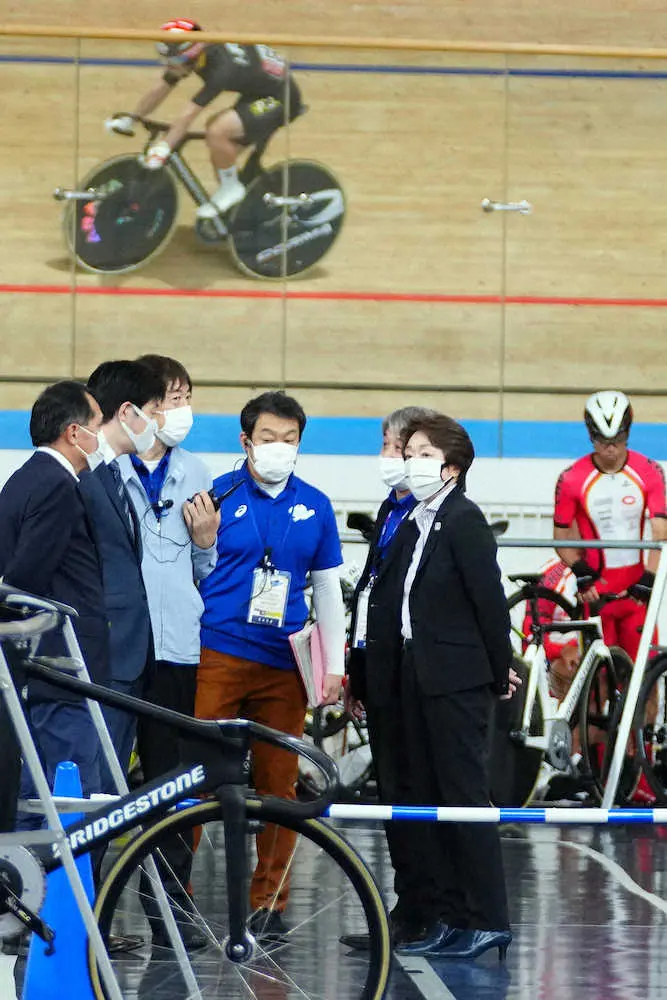 聖子会長「コロナ対策しっかりできている」　自転車トラック種目の東京五輪テストイベント