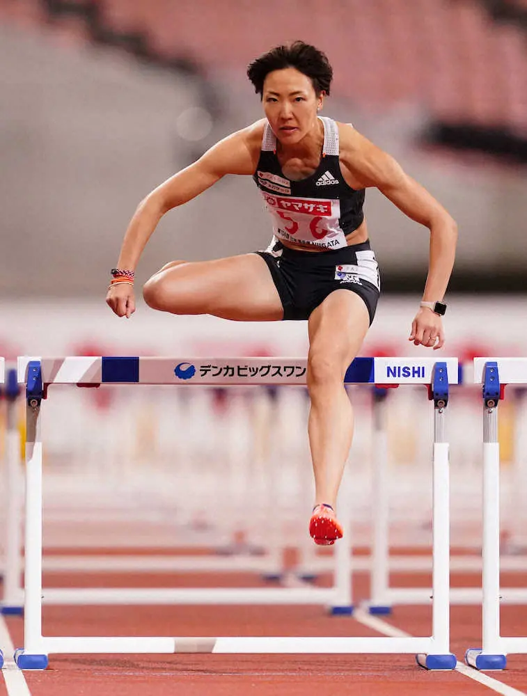 日本記録保持者の寺田明日香　全体トップで決勝へ　女子100メートル障害予選