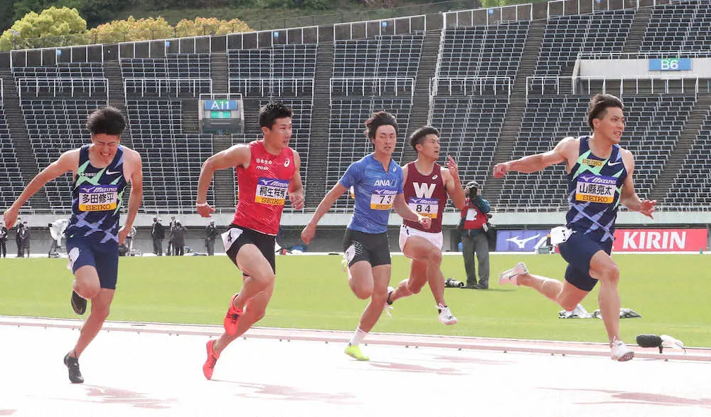 山県亮太が10秒14で優勝「地元のレースで勝ててホッと」今後は五輪参加標準狙う