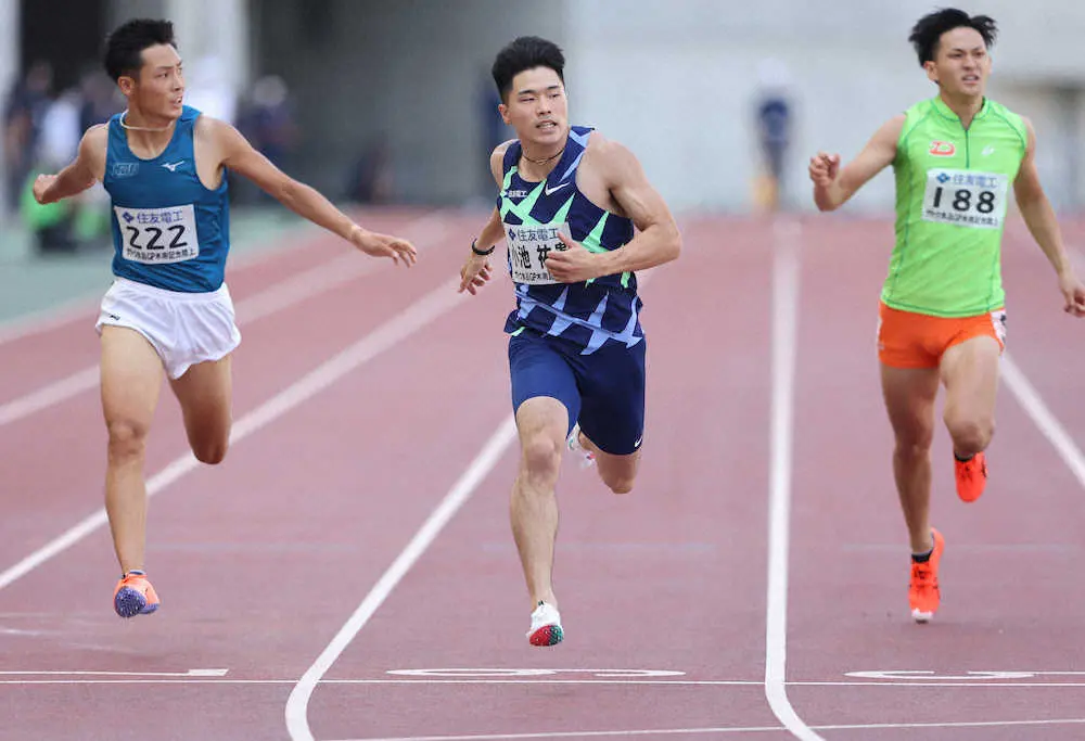 小池祐貴　大会新20秒59で優勝　木南記念男子200メートル