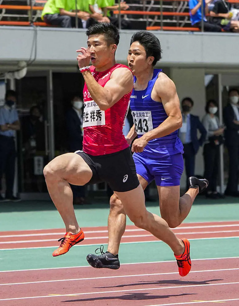 桐生「ホッとしました」右足アキレス腱痛で予選のみ出場、追い風参考も10秒01