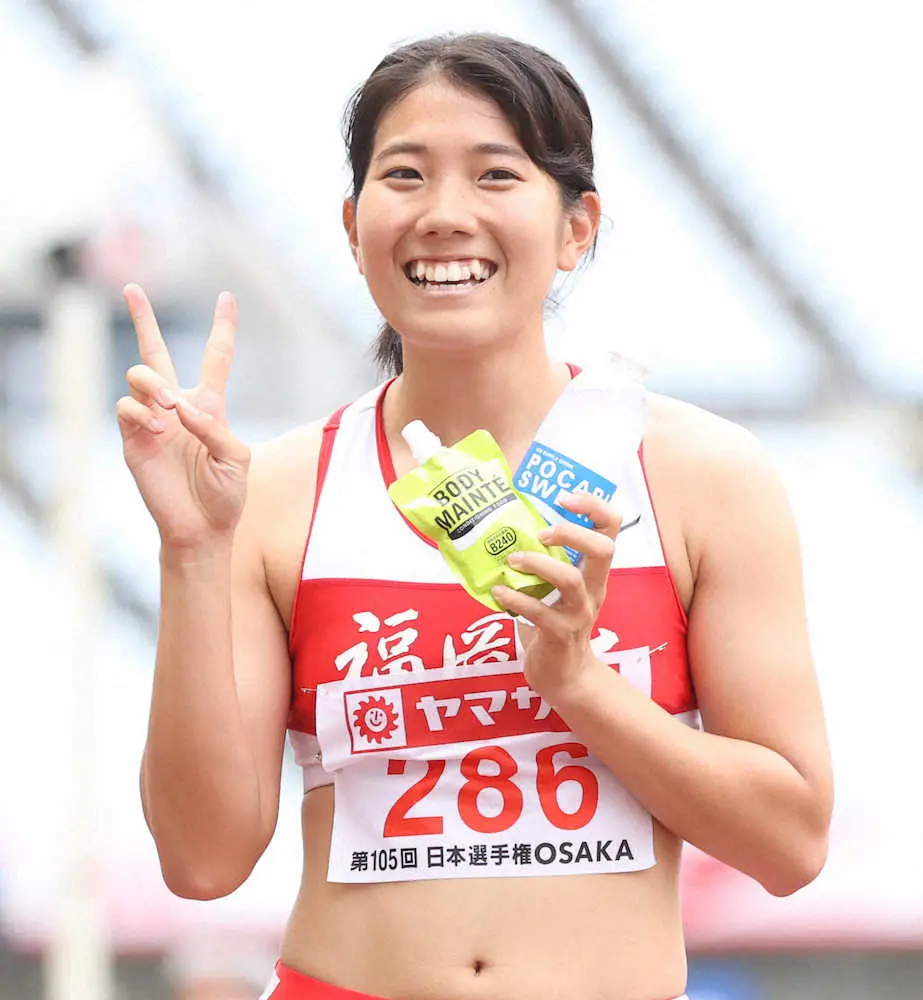 2冠の福岡大・児玉「自分がエースという覚悟を持って」　女子400メートルリレーで五輪代表入りし抱負