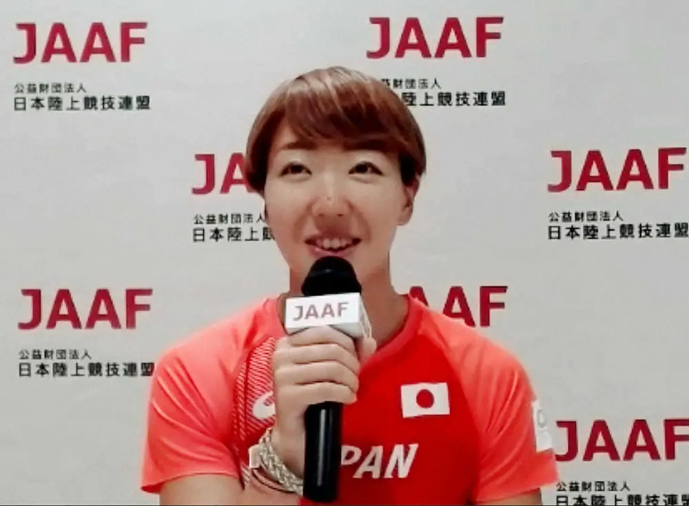 陸上選手団結団式　女子100障害・寺田「私たちはワンチーム。スポーツっていいなって感じてもらえれば」