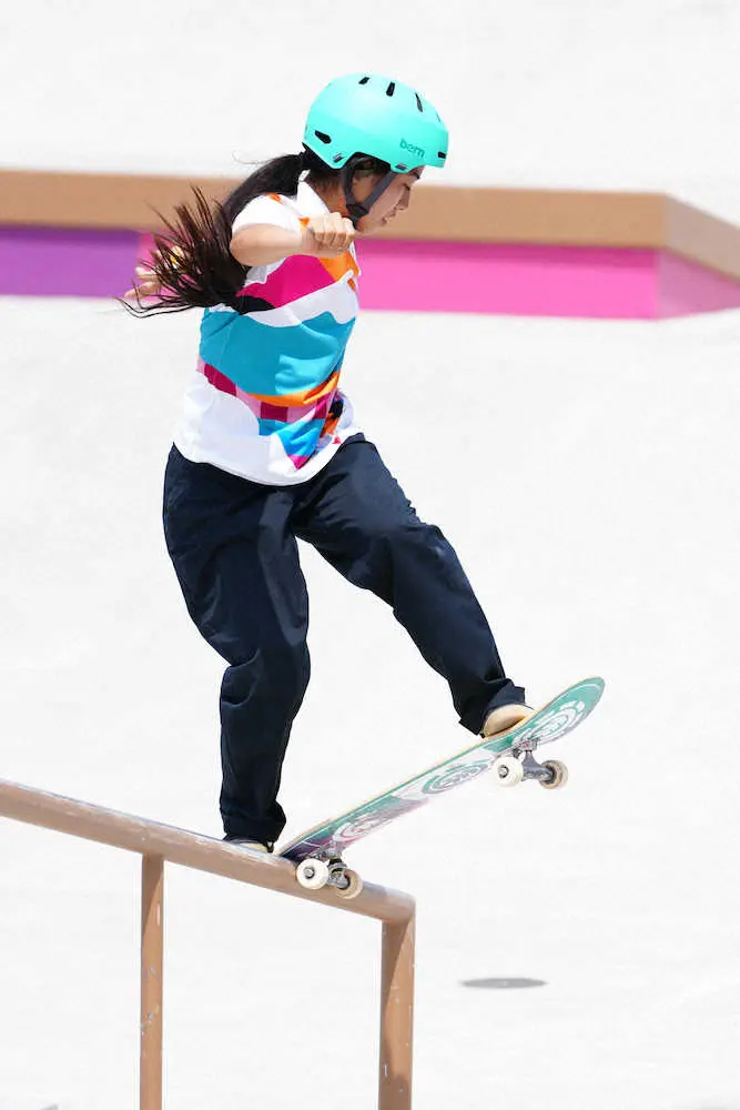 スケートボード女子ストリート・中山楓奈が銅メダル！　富山出身の高校1年生　世界で輝いた