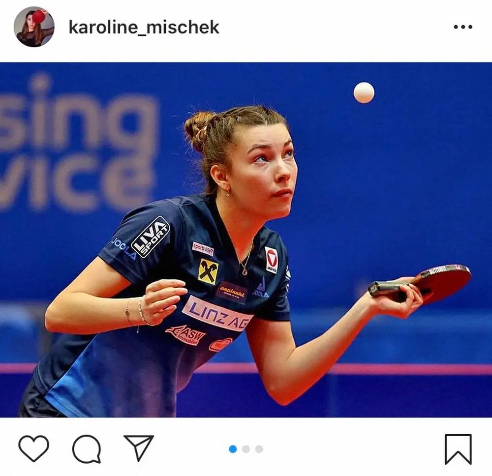 オーストリア・卓球代表カロリネ・ミシェクインスタグラム（@karoline_mischek)より